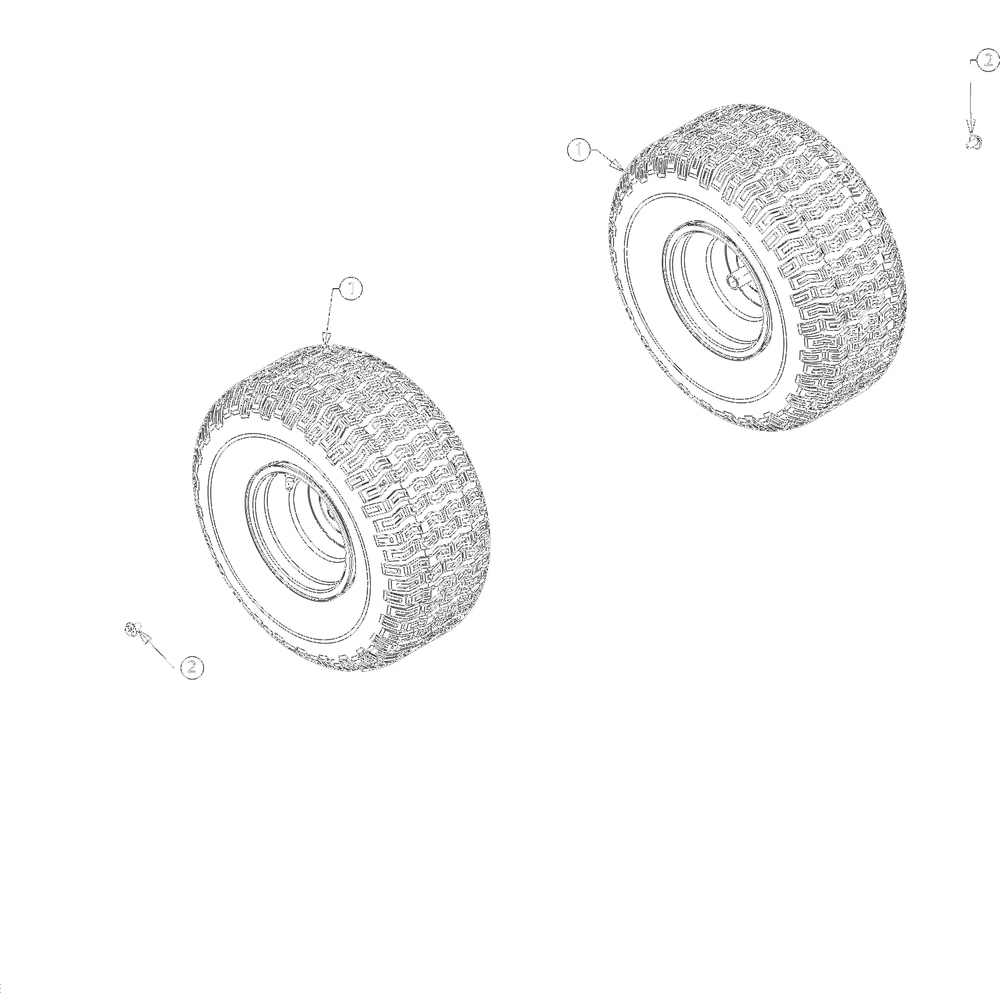 Wheels-Rear Diagram and Parts List for 13AN77SS000 2022 Yard Machines Lawn Tractor